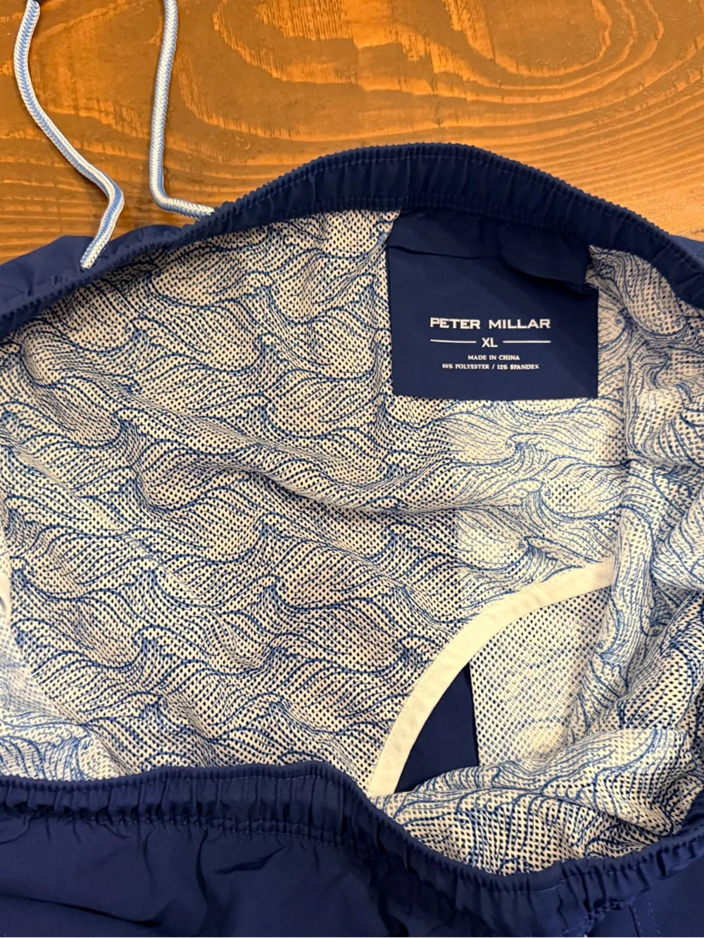 Peter Millar Blue Swim Trunks with Can Coozie and Waterproof Pouch